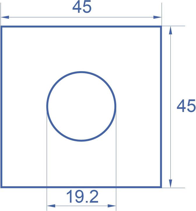 Actual product image Delock Easy 45 module cover hole cut-out Ø 19.2 mm, 45 x 45 mm 5 pieces white