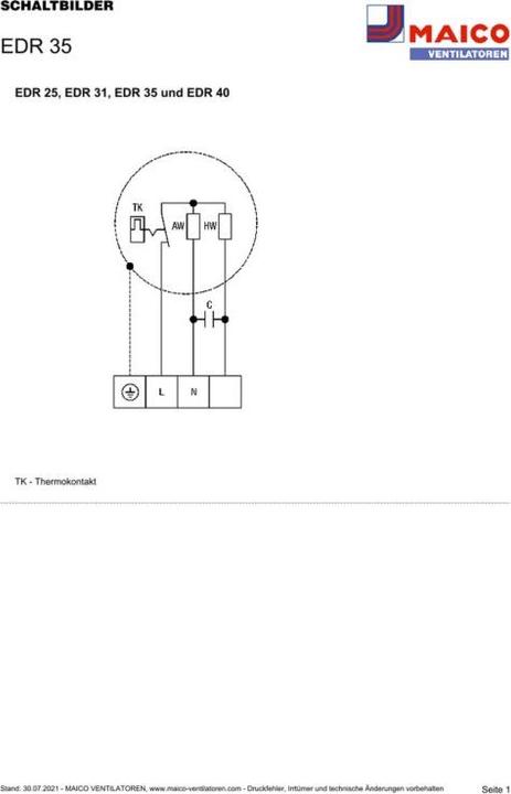 Image du produit Maico MAI EDR 35 Ventilateur diagonal