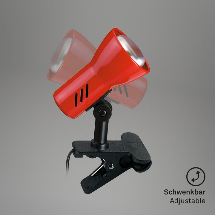 Actual product image Briloner Clamp lamp, red, 1xE14/40W (E14)