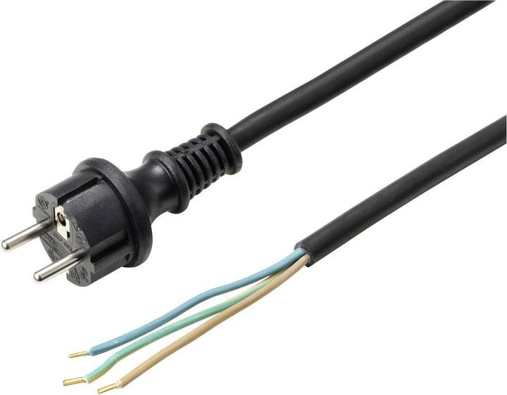 Image du produit Sygonix SY-6029114 Câble d'alimentation noir 10.00 m (10 m)
