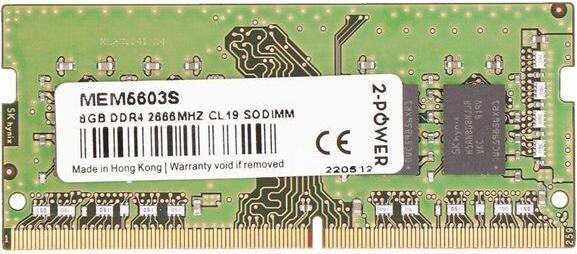 Produktbild 2-Power 8GB DDR4 2666MHz CL19 SODIMM (2 x 8GB, 2666 MHz, DDR4-RAM, SO-DIMM)