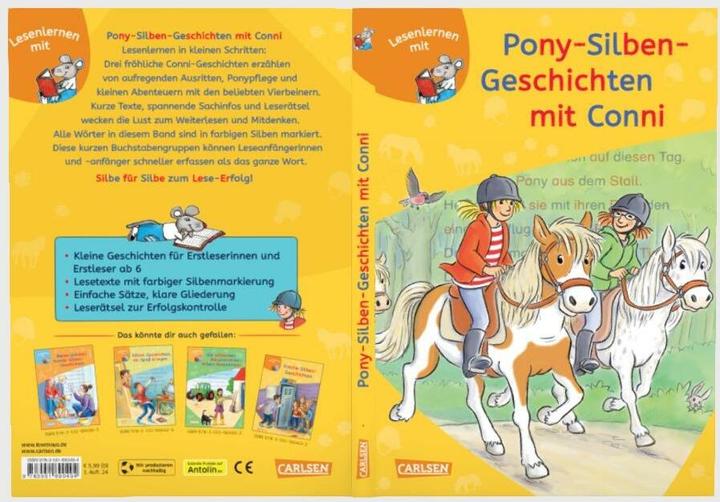 Actual product image LESEMAUS zum Lesenlernen Sammelbände: Pony-Silben-Geschichten mit Conni (German, Liane Tailor, Herdis Albrecht, Julia Boehme, 2024)