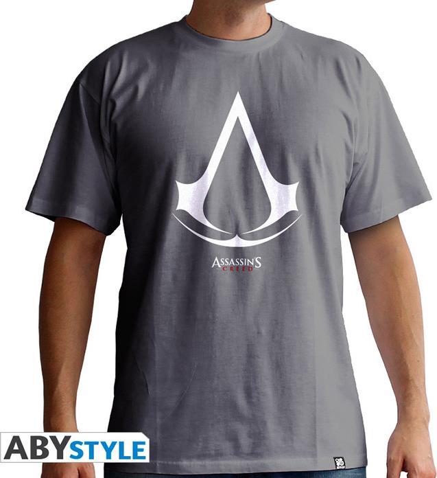 ABYstyle Assassin's ABY Creed T-Shirt: Assassin's Creed Logo (Grau) XS (XS)