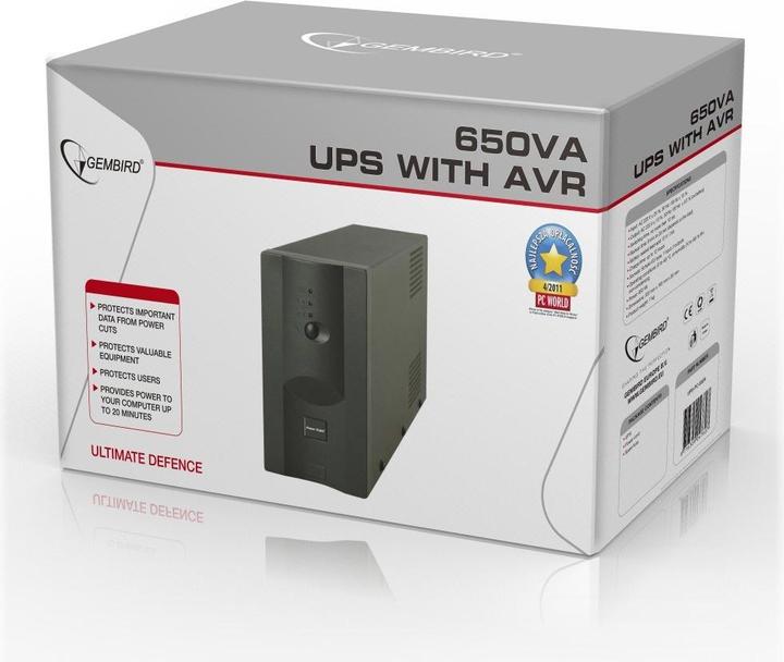 Produktbild Gembird UPS-PC-652A (650 VA, 390 W, Line-Interaktiv USV)
