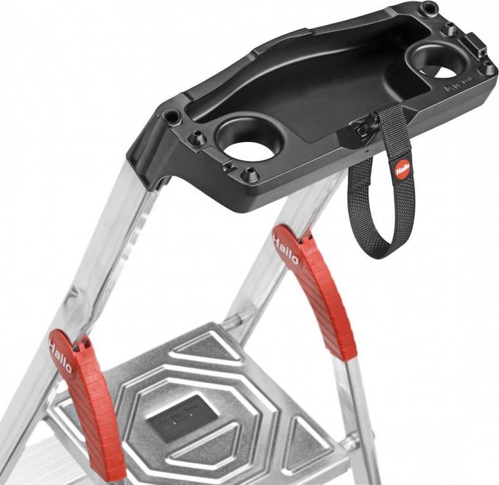 Immagine prodotto Hailo L80 ComfortLine, scaletta di sicurezza in alluminio, 7 gradini (Stile, 140 cm)