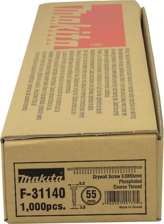 Produktbild Makita Schnellbauschrauber Grob 3,9x55mm (1000 Schrauben pro Stück)