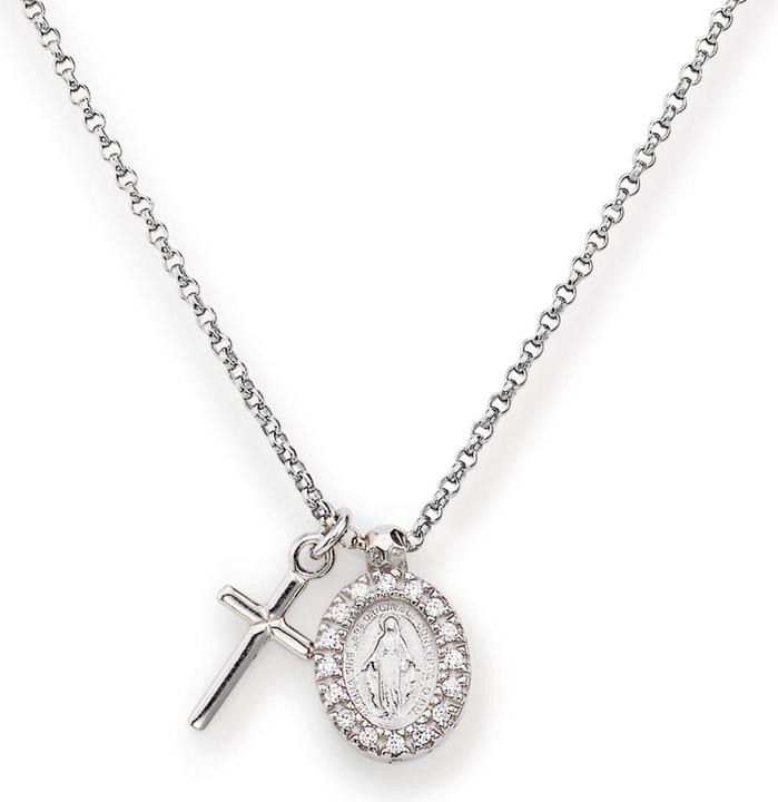 Immagine prodotto Amen Collana Pray & Love Cross & Miracolosa (Argento 925, 44 cm)