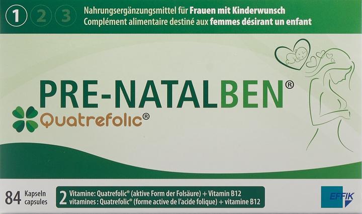 Produktbild Natalben PreNatalben Quatrefolic (84 Stück, Kapseln, 65 g)