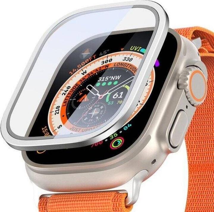 Produktbild Dux Ducis Flas gehärtetes Glas mit Aluminiumrahmen für Apple Watch Ultra 49 mm – Silber