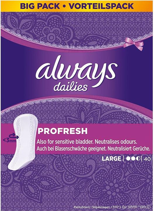 Actual product image Always ProFresh (40 x, Panty liners)