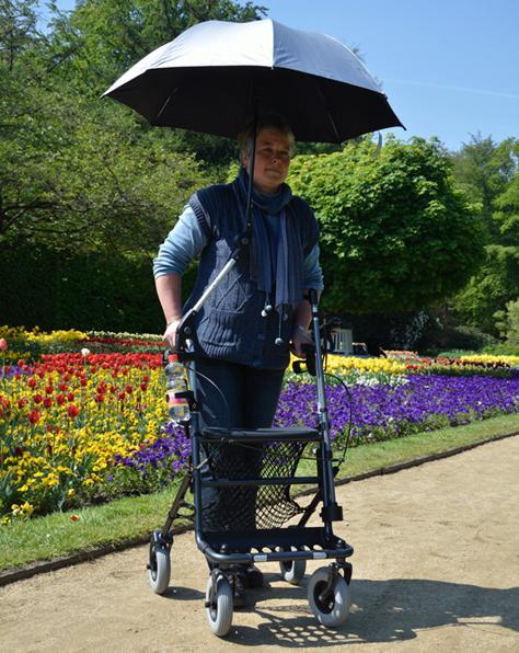 MPB Regenschirm/Sonnenschirm für Rollator schwarz