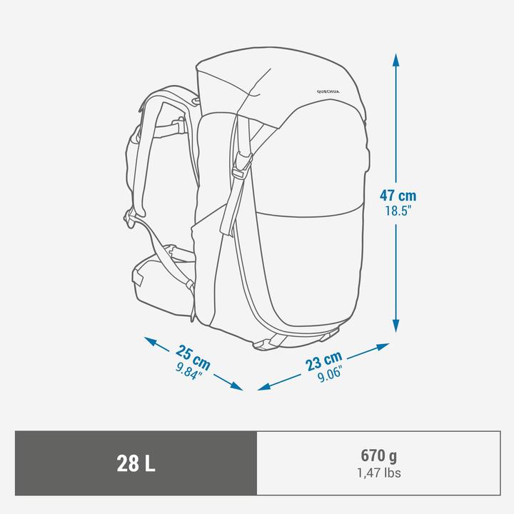 Image du produit Quechua Sac à dos de randonnée en montagne MH500 28 litres Enfants (28 l)