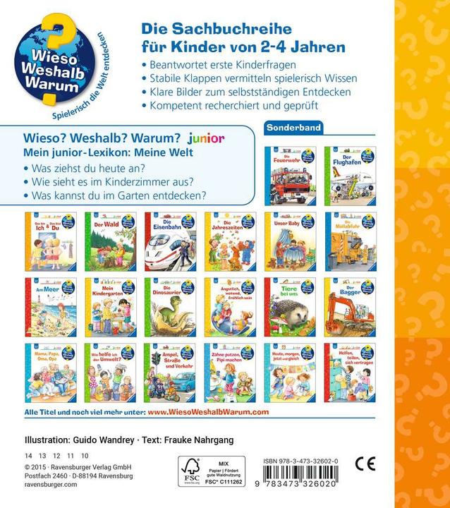 Immagine prodotto Ravensburger Mein junior-Lexikon: Meine Welt (Tedesco, Frauca Nahrgang, 2015)