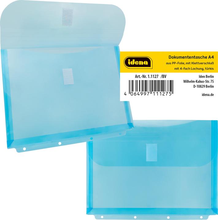 Image du produit Idena Porte-documents A4 à classer turquoise (A4)