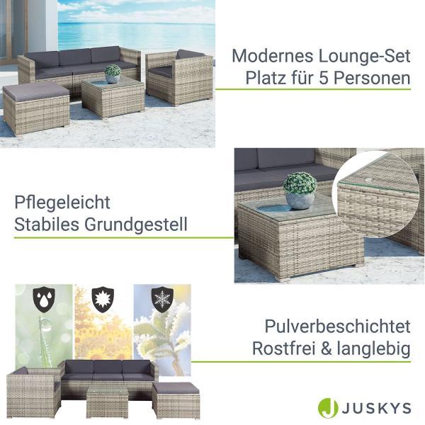 Actual product image Juskys Polyrattan lounge Punta Cana L