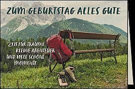 Actual product image Edition Gollong Doppelkarte. Let's go green. Zum Geburtstag (Wandern)