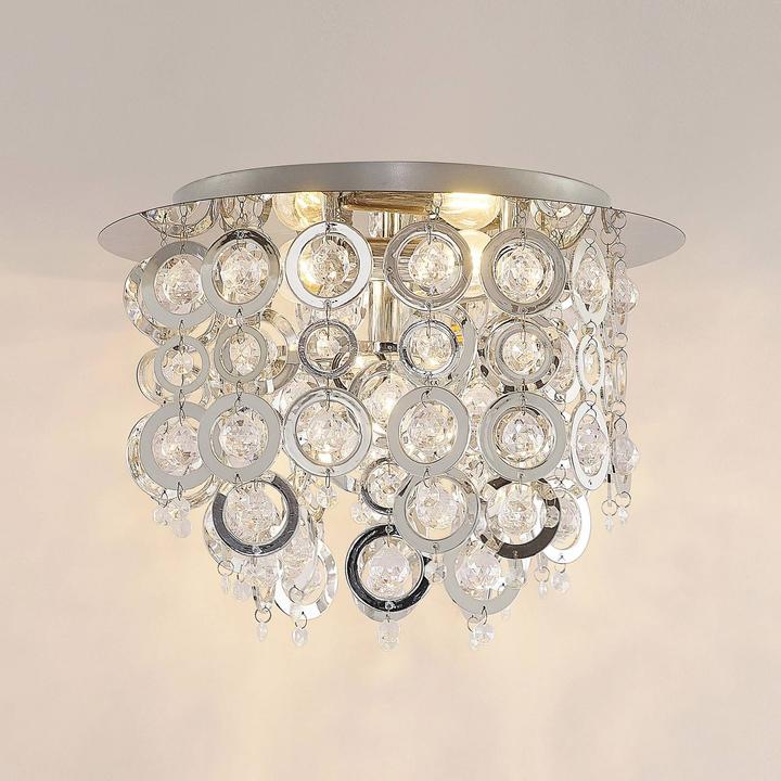 Image du produit Lindby Kisana plafonnier, chrome, Ø 40 cm (40 cm)