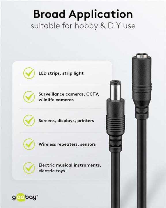 Actual product image Goobay DC extension cable (10 m)