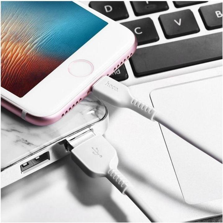 Produktbild Partner Telecom Cable Hoco HOCO cable USB A to Lightning X13 1 m white (1 m, USB 3.2 Gen 1)