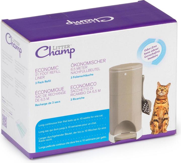 Image du produit Litter Champ Refill roll bag, 12 meters, pack of 3