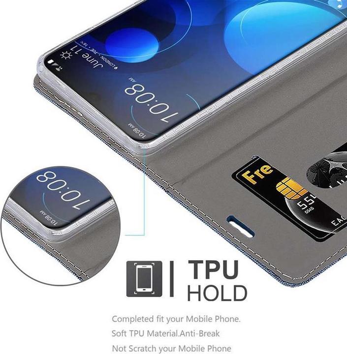 Produktbild Cadorabo Book Jeans Optik Cover (HTC Desire 19+)