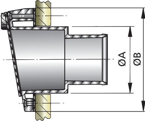 Actual product image Vetus Flue gas mirror diameter 40mm