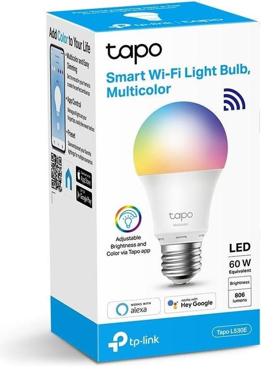 Immagine prodotto TP-Link Tapo L530E (confezione da 2) (E27, 8.70 W, 806 lm, 2 x, F)