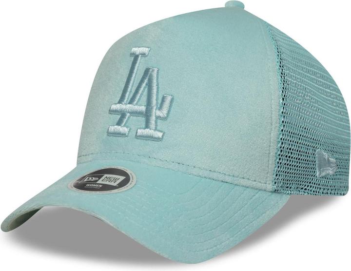 Actual product image New Era Trucker Damen Cap - Velour Los Angeles Dodgers Sky