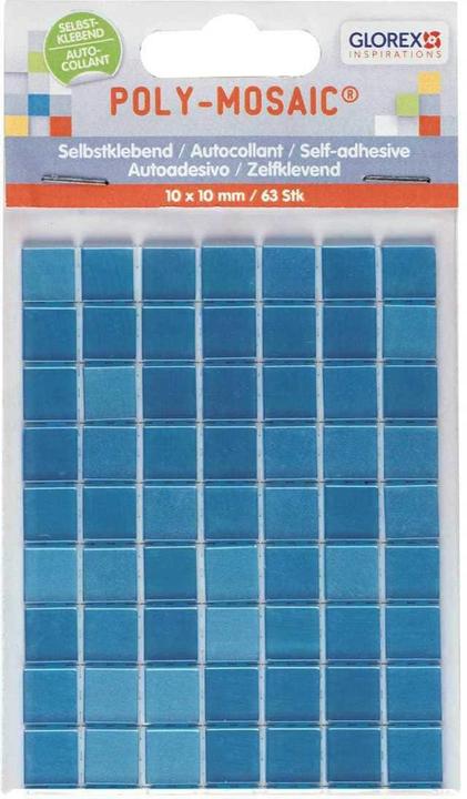 Actual product image Glorex Mosaic stones self-adhesive light blue
