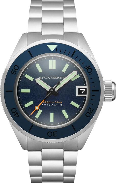 Actual product image Spinnaker SP-5098-22 Picard Dark Cerulean Automatic Diver's Watch 45mm 55ATM (Diving watch, 45 mm)