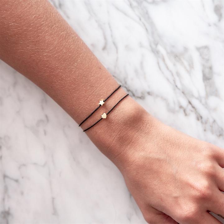 Actual product image Glanzstücke München Ladies star sterling silver yellow gold 15.0 - 22.0 cm, flexible adjustable - 10044 (22 cm, Sterling Silver)