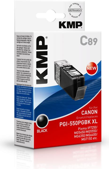 Productafbeelding KMP C89 inktcartridge compatibel met Canon PGI-550PGBK (BK)