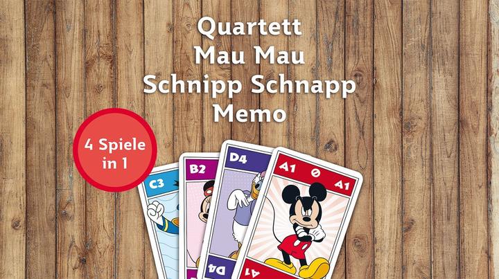 Actual product image ASS Altenburg 22501530 - Disney Mickey & Friends: Quartet 4 in 1, for 2-4 Players, from 4 Years (English)