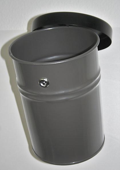 Actual product image kaiserkraft Wall waste garbage can, lockable (16 l)