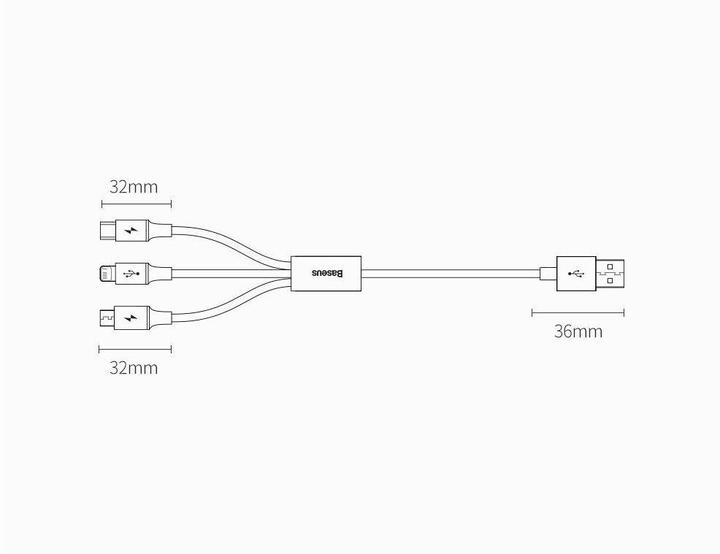 Produktbild Baseus 3 in 1 Multicharger USB-Cable (1.50 m, USB 2.0)