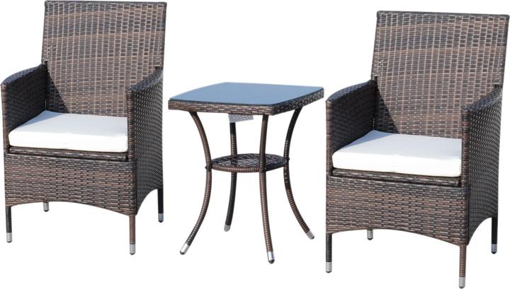 Produktbild Outsunny Rattan-Sitzgruppe als 3-teiliges Set