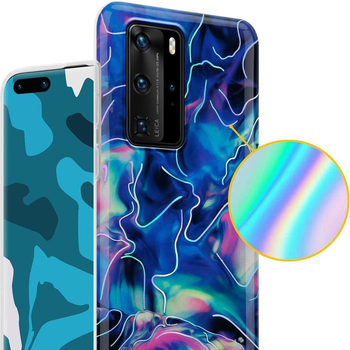 Produktbild Cadorabo IMD TPU Bunter Marmor Cover (Huawei P40 Pro+)