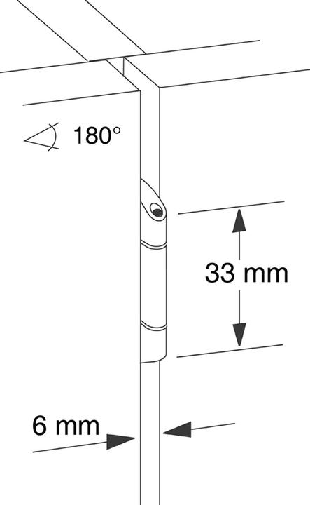 Produktbild Prämeta Einachs-Zwillingstopfbänder SERIE 2600 CLIP, Türauflage 6.5 mm