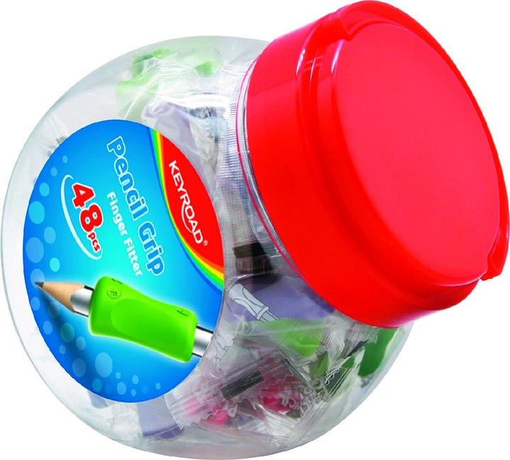 Actual product image Keyroad Pencil grip ergonomic handle, 1 piece, mixed colours