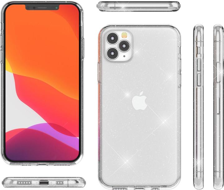 Actual product image Nalia Clear glitter silicone cover (Apple iPhone 11 Pro Max)