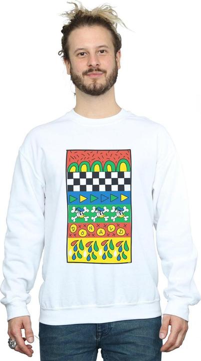 Immagine prodotto Disney Donald Duck Vintage Pattern Felpa Uomo (XL)