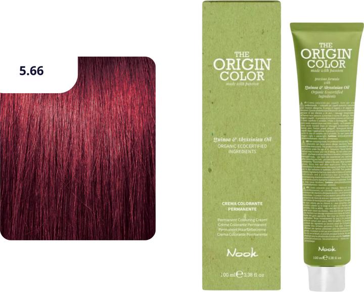 Immagine prodotto Nook Tintura per capelli Origin Colour (5,66 Marrone chiaro Rosso intenso)