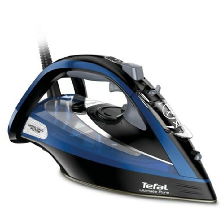 Produktbild Tefal FV9848E0 iron Dry & Steam iron Black, Blue, Metallic (3200 W, 260 g/min)
