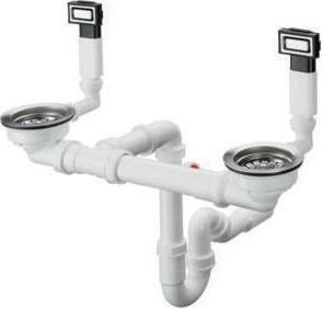 Produktbild hansgrohe 43922800 Manuelle Ab- und Überlaufgarnitur (Ablaufgarnitur, 1 1/2“)