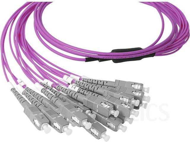 Actual product image BlueOptics Fibre optic MTP/8xSC duplex breakout cable OM4 3 metres (3 m)