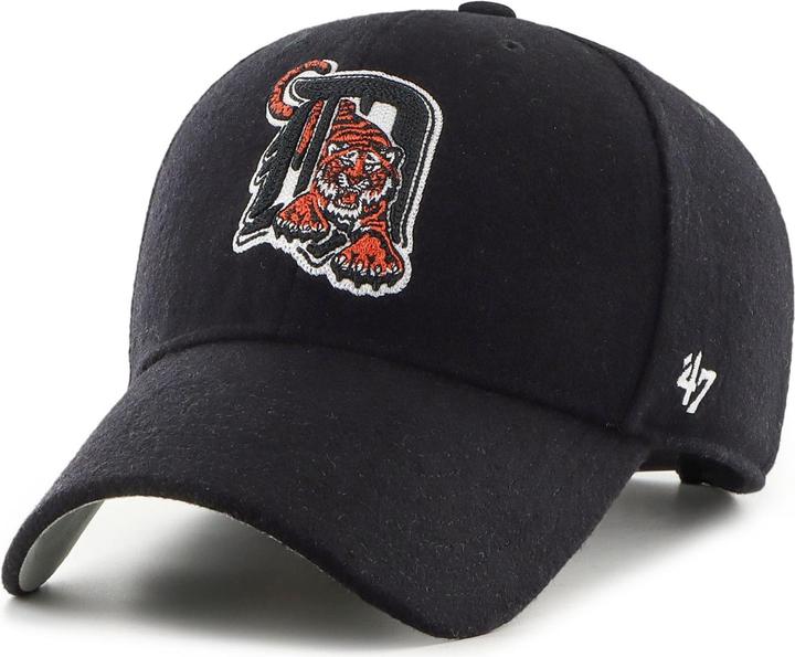 Actual product image 47 Brand Curved Strapback Cap - MELTON Detroit Tigers Retro