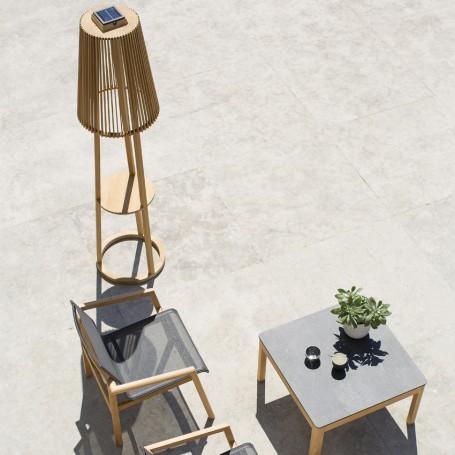 Image du produit Les Jardins Lampadaire solaire Tecka en teck ht182cm TECK65B (700 lm)