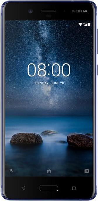 Immagine prodotto Nokia 8 (128 GB, Blu Lucido, 5.30", Doppia SIM Ibrida, 13 Mpx, 4G)