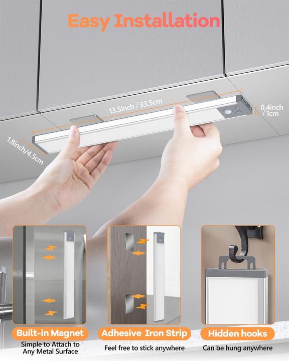 Immagine prodotto Hiboitec LED Schrankbeleuchtung mit Bewegungsmelder (350 lm)