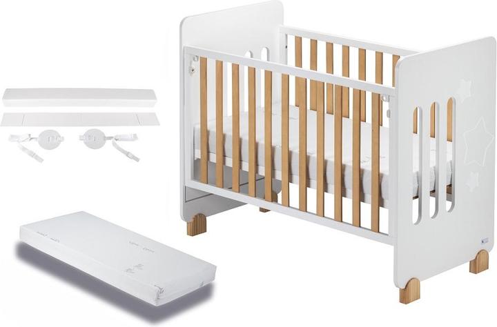 Interbaby Cot - Mod. Star Nature + Mattresses + Kit Co-Sleeping